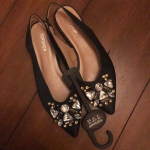 NWT TOPSHOP Jeweled Flats